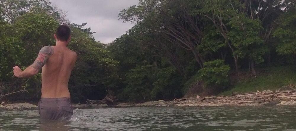 Exploring a quiet river near Manuel Antonio, Costa Rica